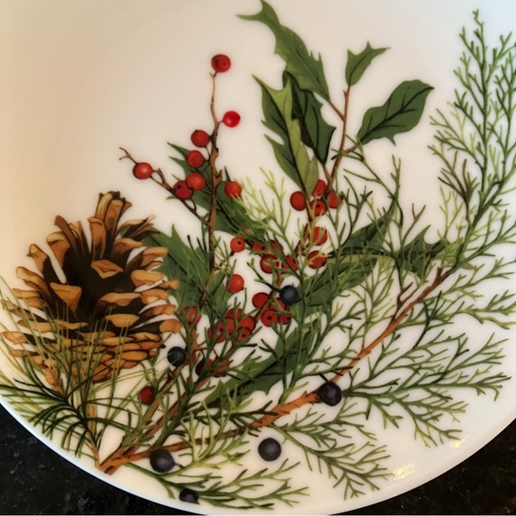 New Williams Sonoma Woodland Berry Appetizer Plates, Set of 4, Mixed Dinnerware